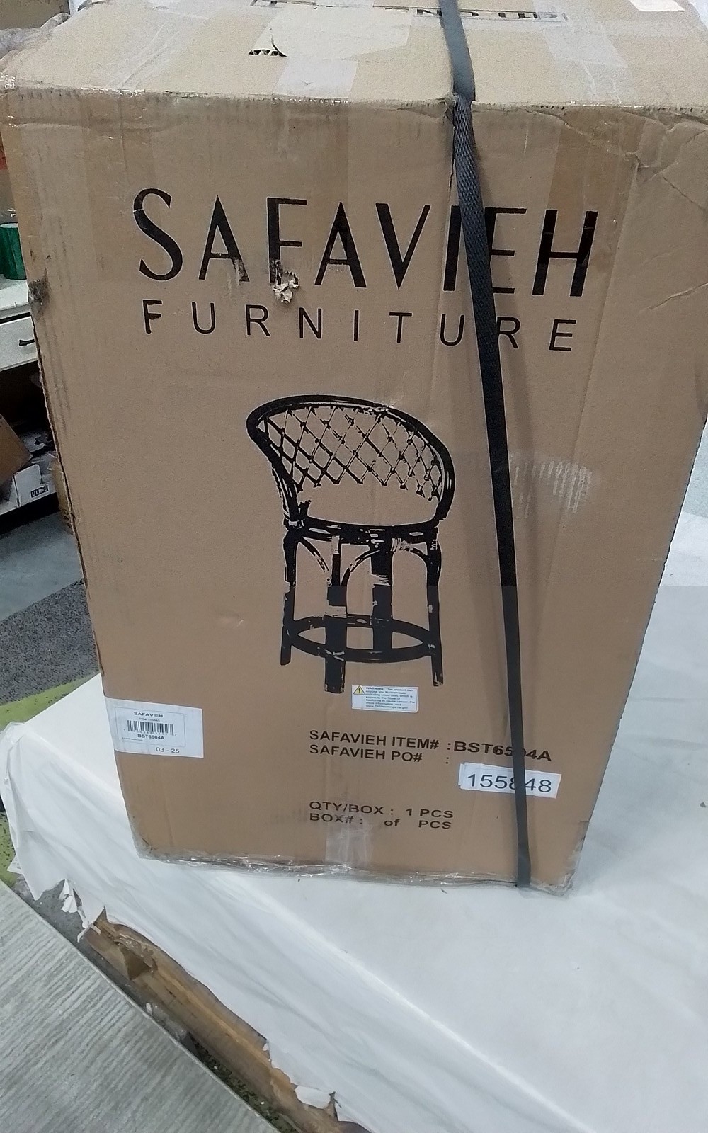 Safavieh YUTA RTTN SWVL CNTR STL W/CUSH, Reduced Price 2172780784 BST6504A
