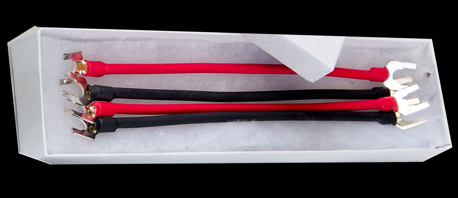 DH Labs Silver Sonic 8 inch Speaker Jumper Cables with Silver Spades