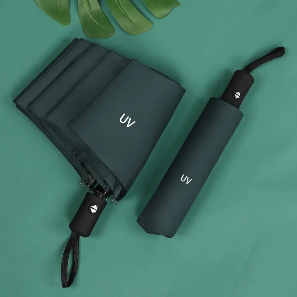 Automatic Umbrella Thickened Black Rubber Sun Umbrella Sunscreen Umbrella Outdoo