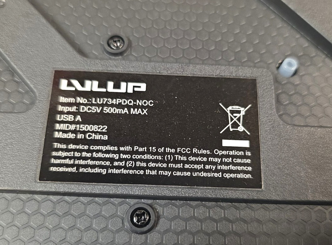 Lvlup Lu734PDQ Keyboard - Used