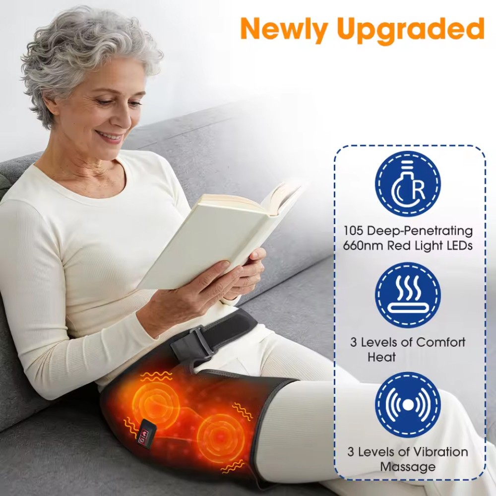 USB Heated Massage Waist Hip Support Brace Heating Pad for Sciatica Pain Relief