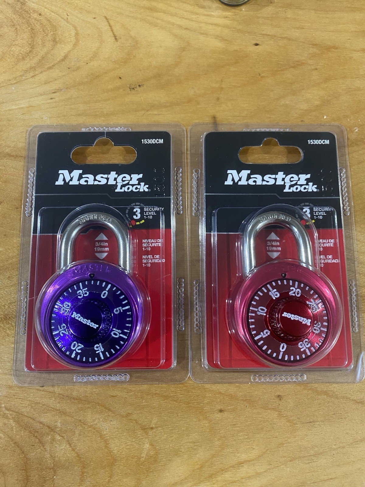 2 X Master Lock 1-7/8 in. (48 mm) Dial Combination Padlock,  model 1530DCM