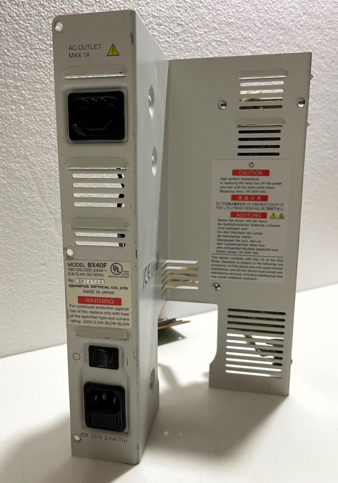OLYMPUS POWER SUPPLY FOR MICROSCOPE BX-40F, DHL Shipping World Wide