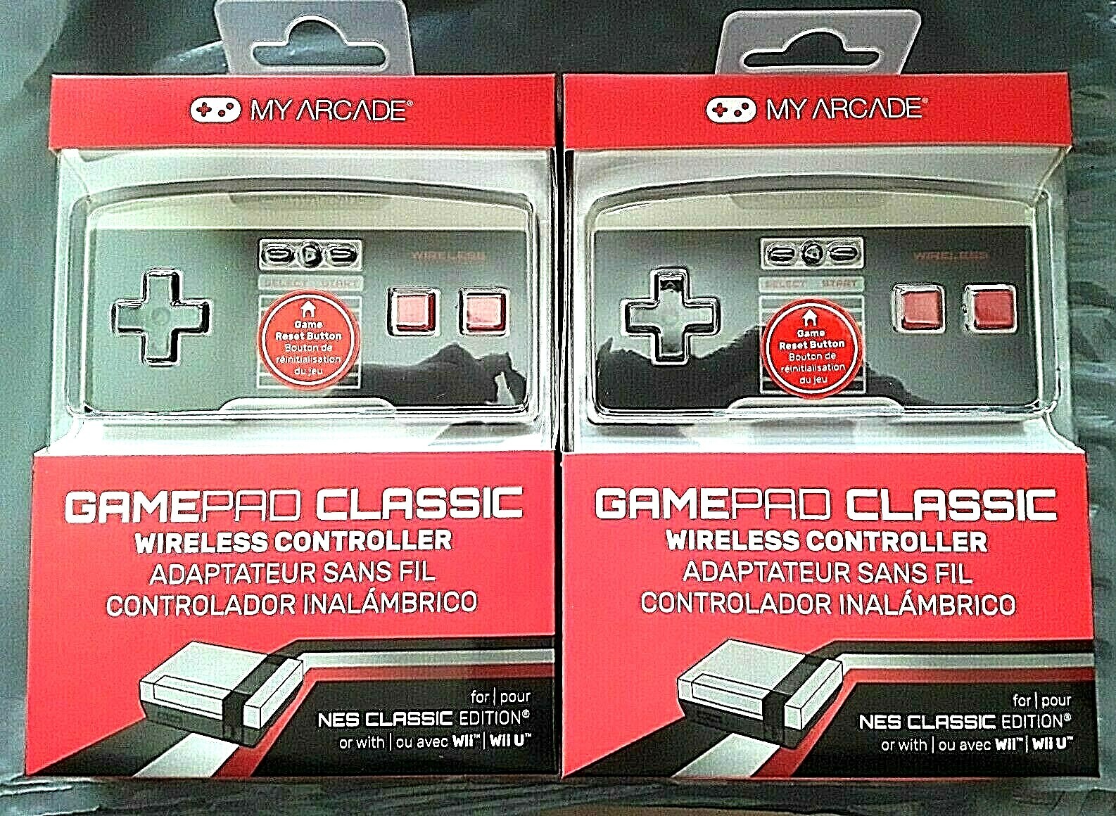 Lot 2 NEW & SEALED GamePad Classic Wireless Controller for NES Classic Edition