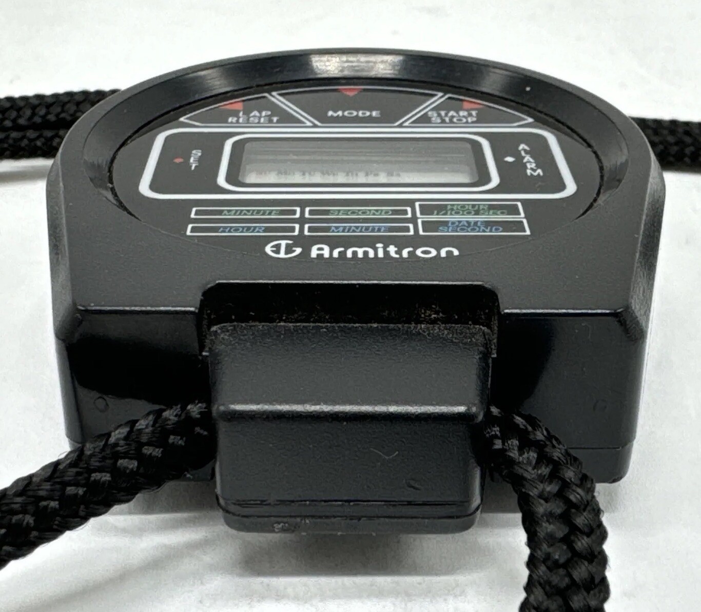 Armitron Date Lap Stopwatch Stop Watch Clock Alarm NEW BATTERY