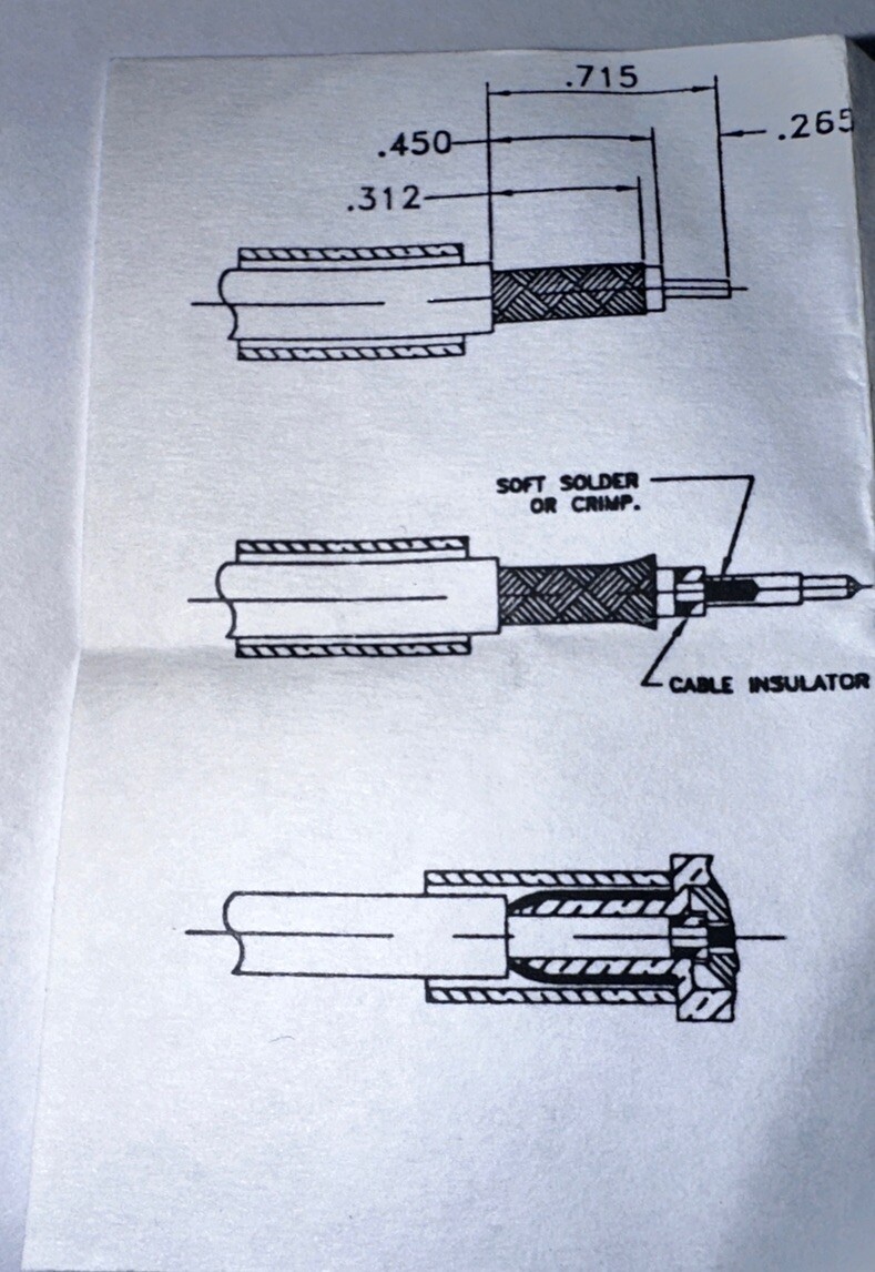 ES-105-3 In-Line Jack BNC- New Surplus