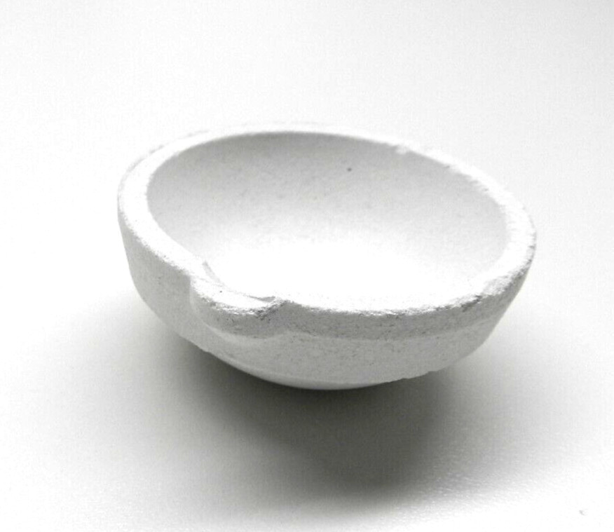 Melting Dish Crucible Cup Ceramic 2" Silica Melt Jewelry 2oz Silver - 1oz Gold