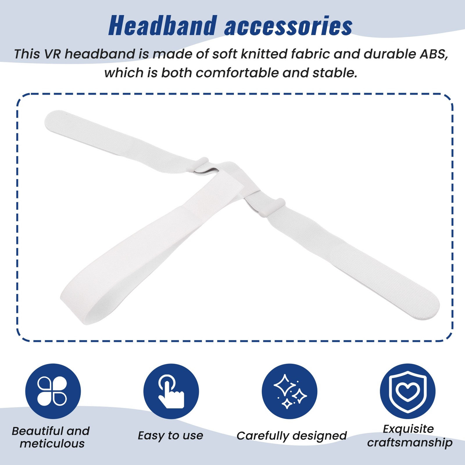VR Head Strap for 2 Replacement Headband Soft Knitted Fabric for 2 A5S72634