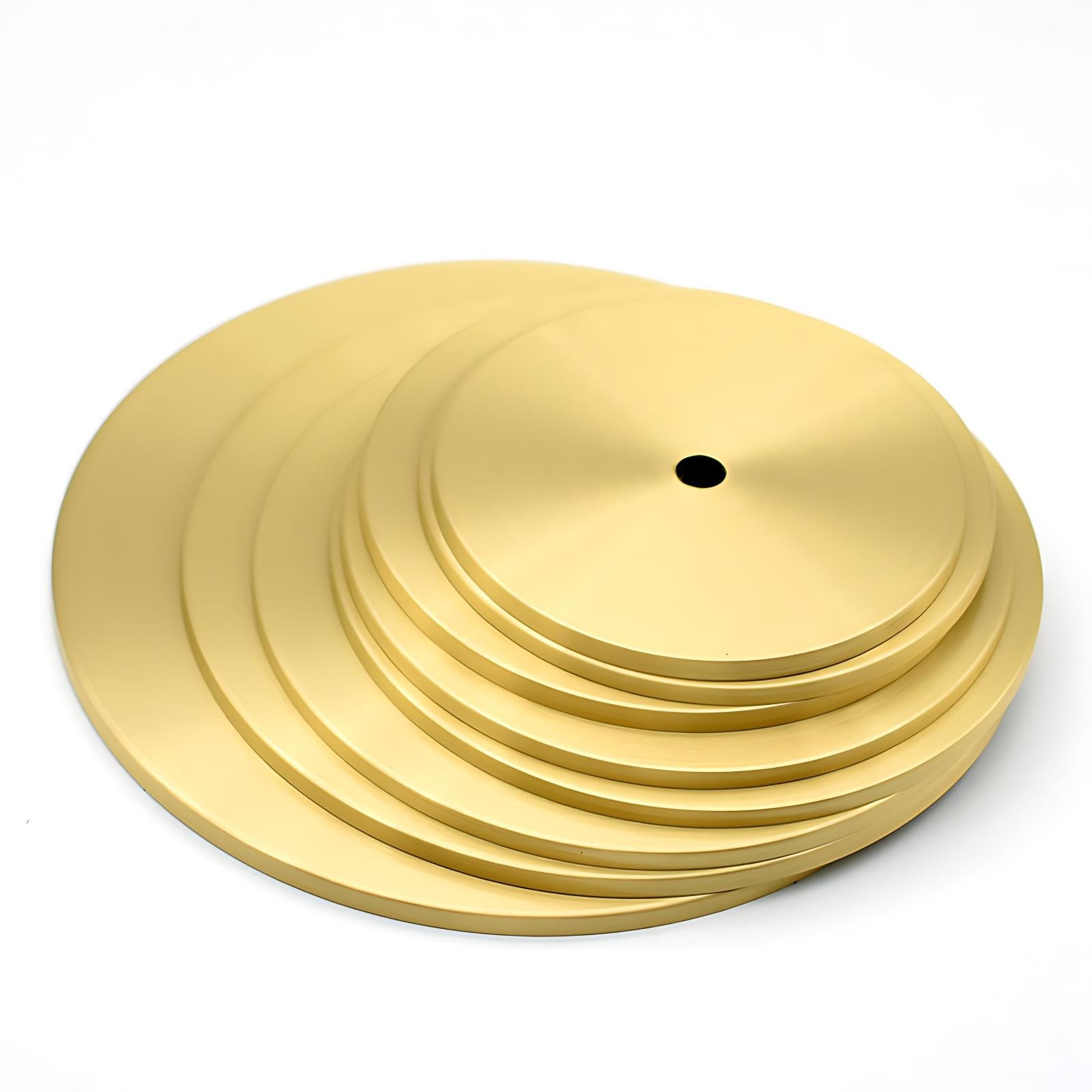 Brass Discs Blanks Metal Round Gasket Sheets Diameter 20mm-150mm With Hole 10mm