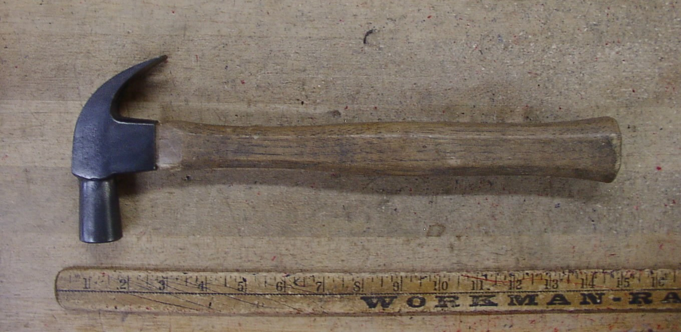 Vntg Stanley  Bell Faced Curved Claw Hammer,1lb.6.7oz,Octagonal Handle,XLINT!