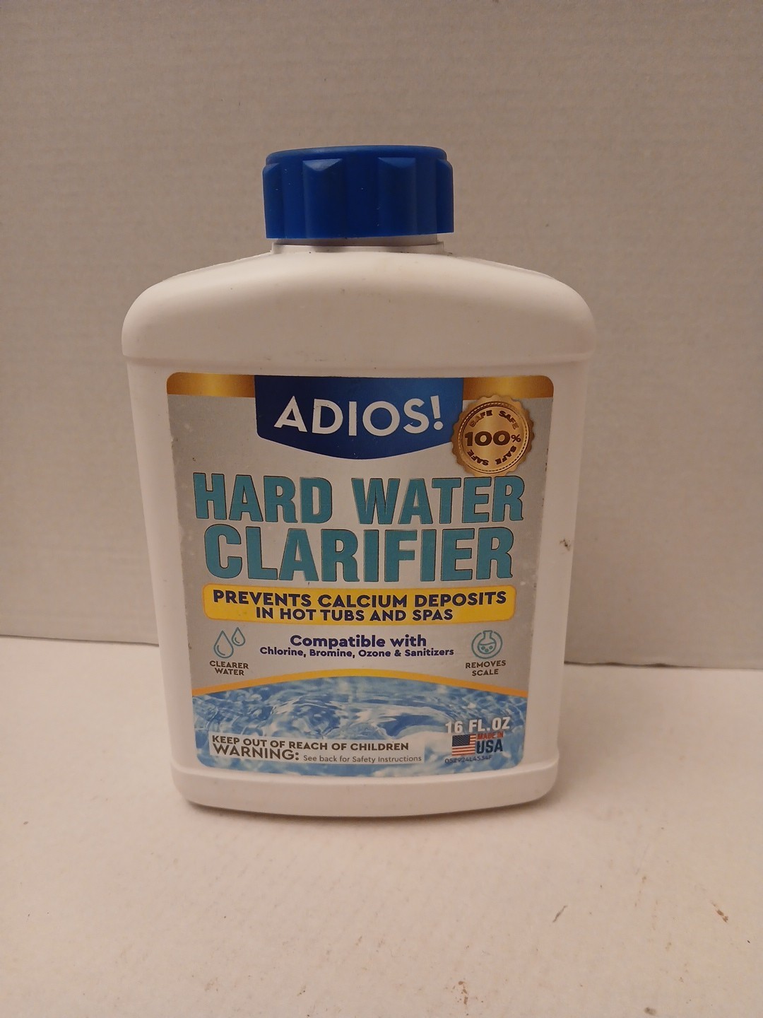 ADIOS Hard Water Clarifier Cleaner - Clarifies Water 16 fl oz