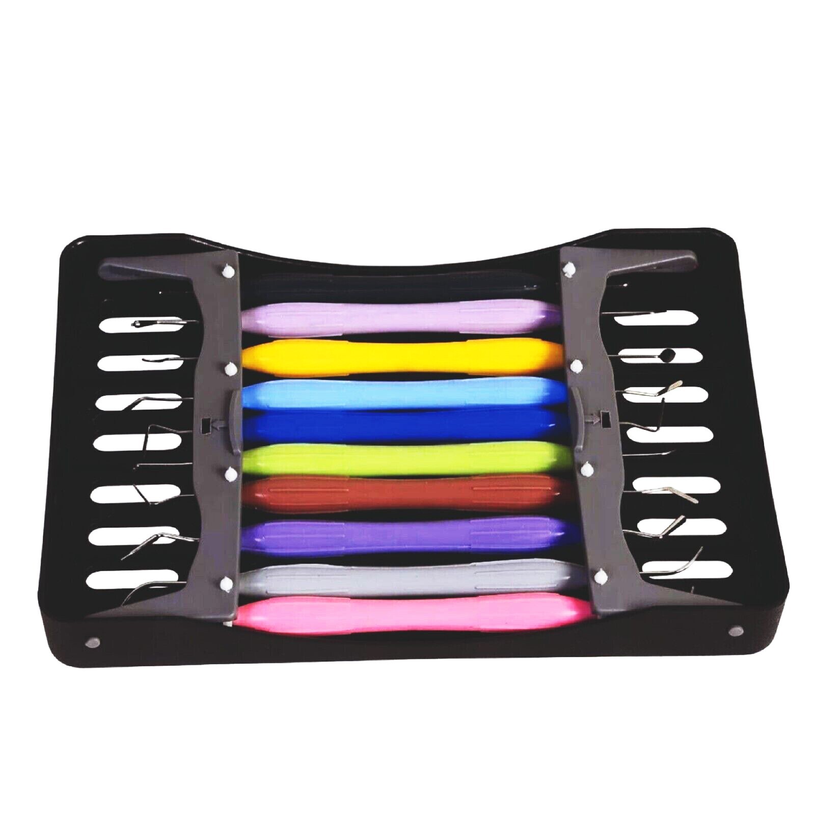 10Pcs Set Dental Composite Filling Instruments Silicone Handle With Cassette CE