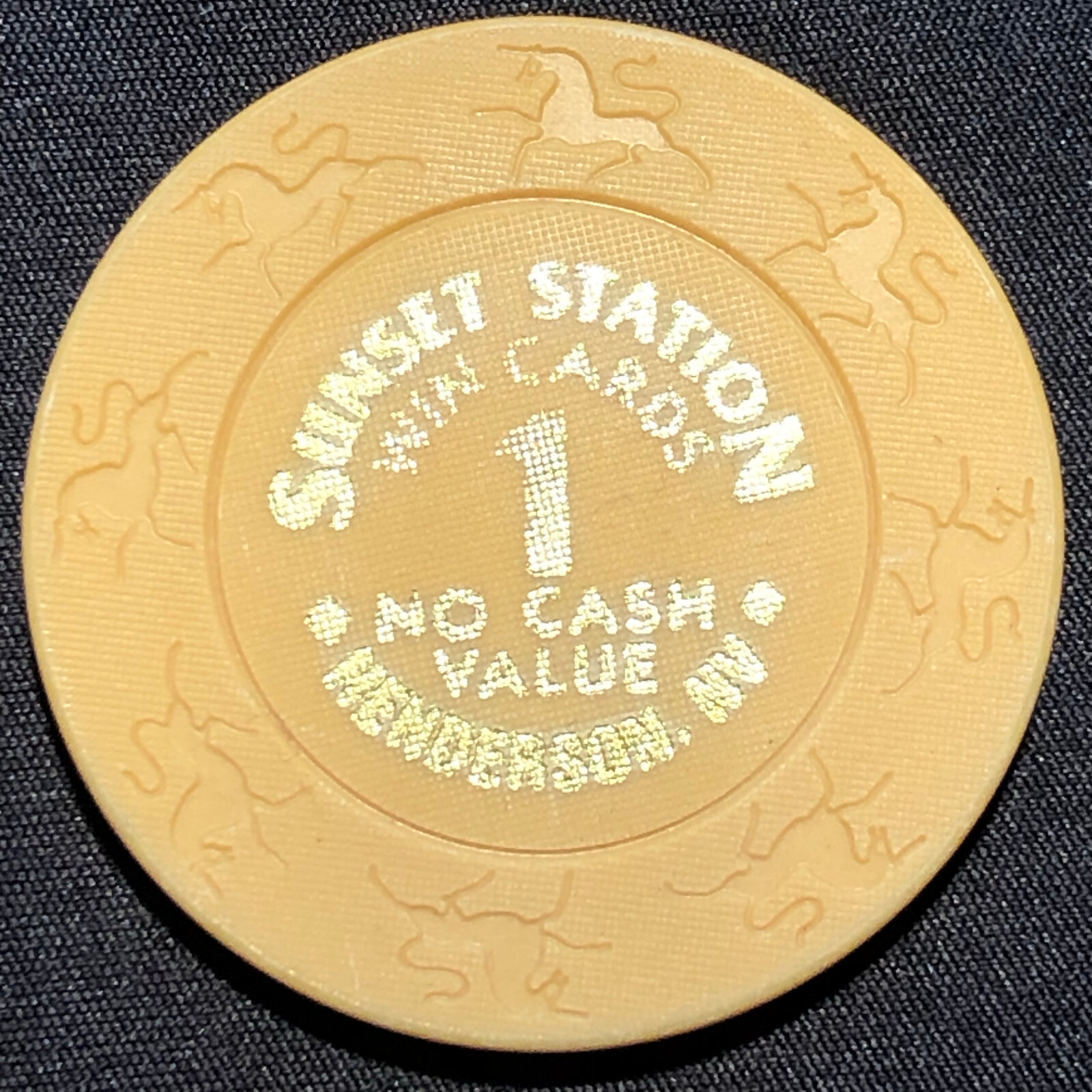 Vintage Sunset Station Casino, Henderson, NV - $1 Chip - Circulated - Low $hip
