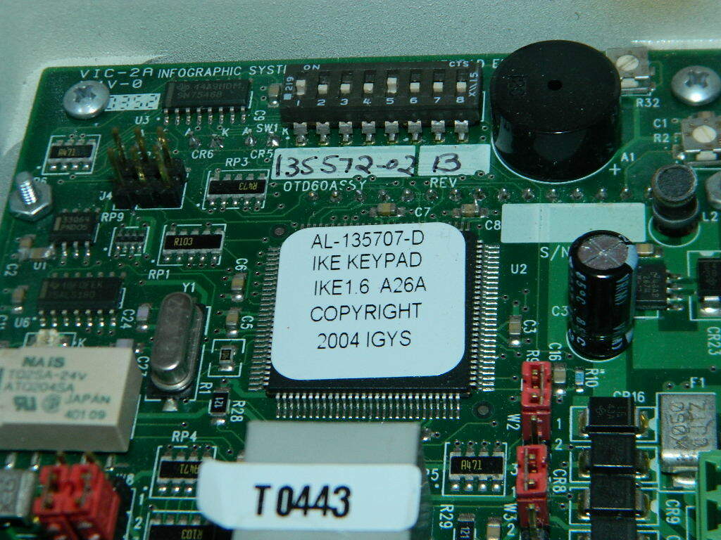 GE INTERLOGIX IKE-00RDIGW KEYPAD LCD DISPLAY UNIT/ CONTROLLER