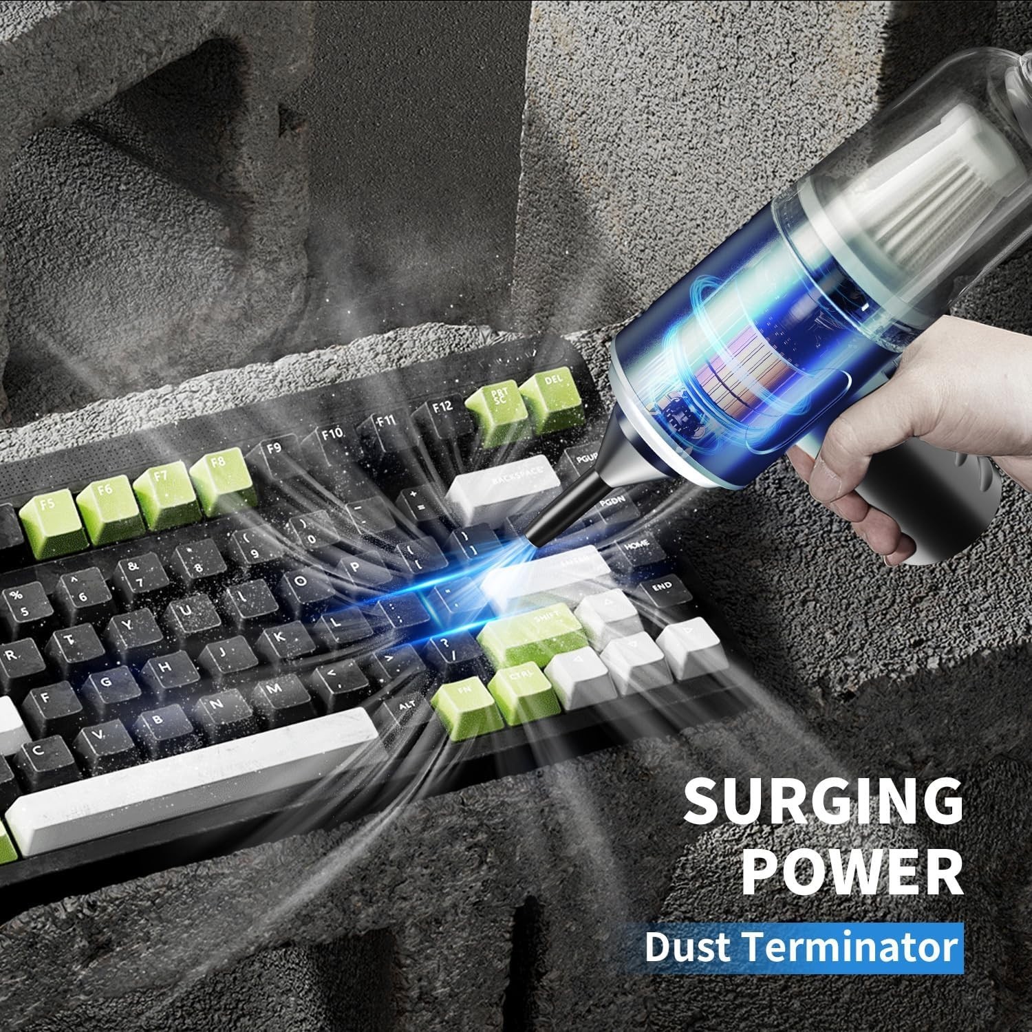 3-in-1 Compressed Air Duster & Vacuum - Chargeable Solution for All Cleanings