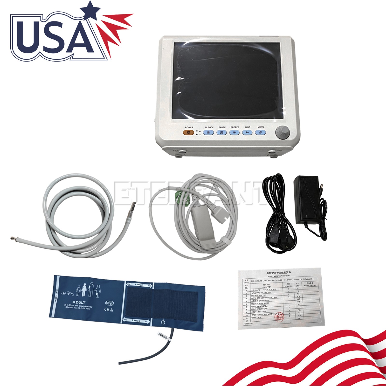Dental 8"/15.6" Patient Monitor/Mobile Cart for Ultrasound Imaging Scanner US