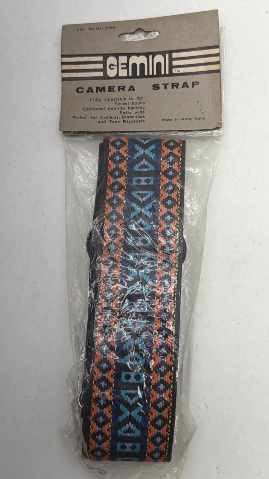Vintage Gemini Camera Strap Fully Adjustable 48”  Swivel Hooks New