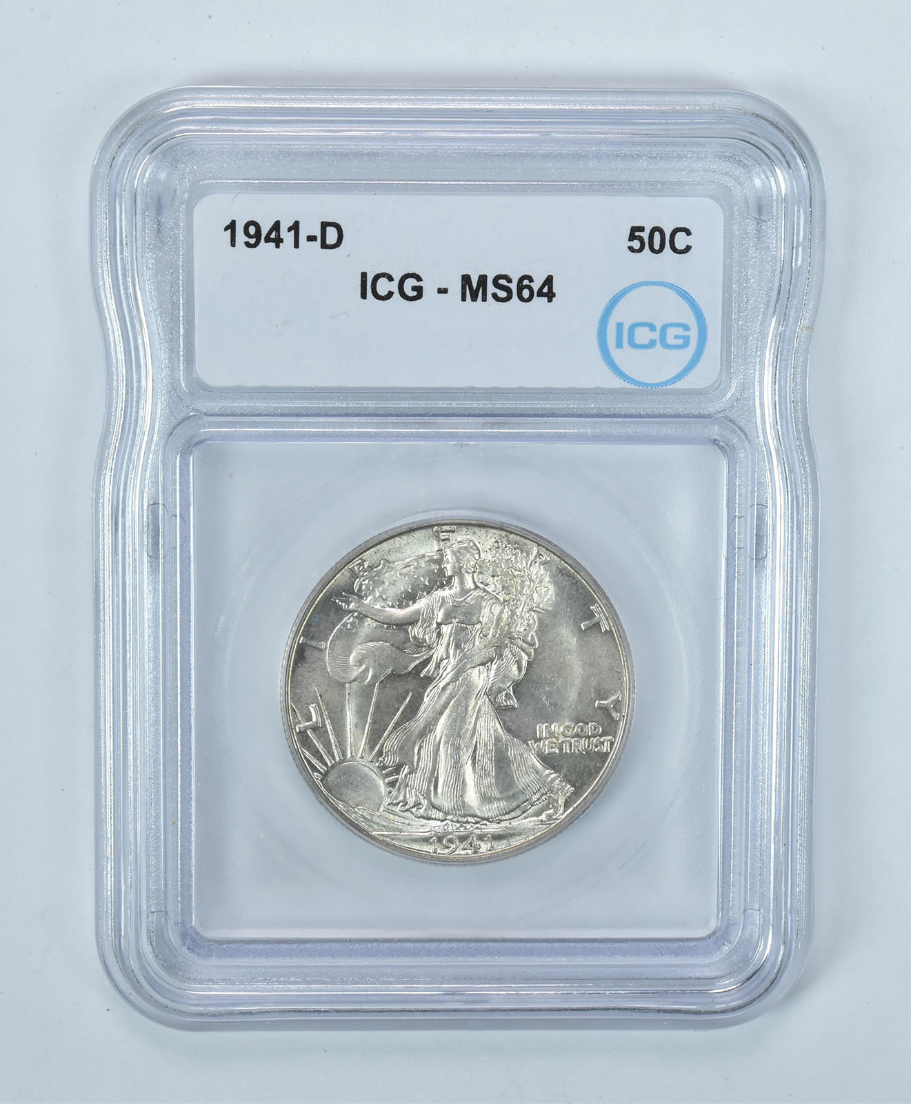 1941-D Walking Liberty Half Dollar MS64 ICG