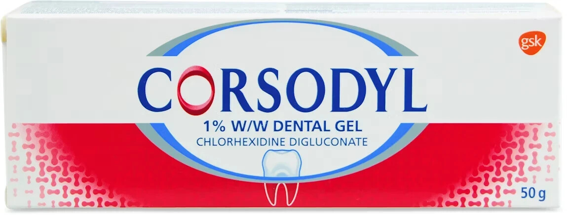 Toothpaste Corsodyl Gel for Dental Treatment - 50 gr 1.76 Oz