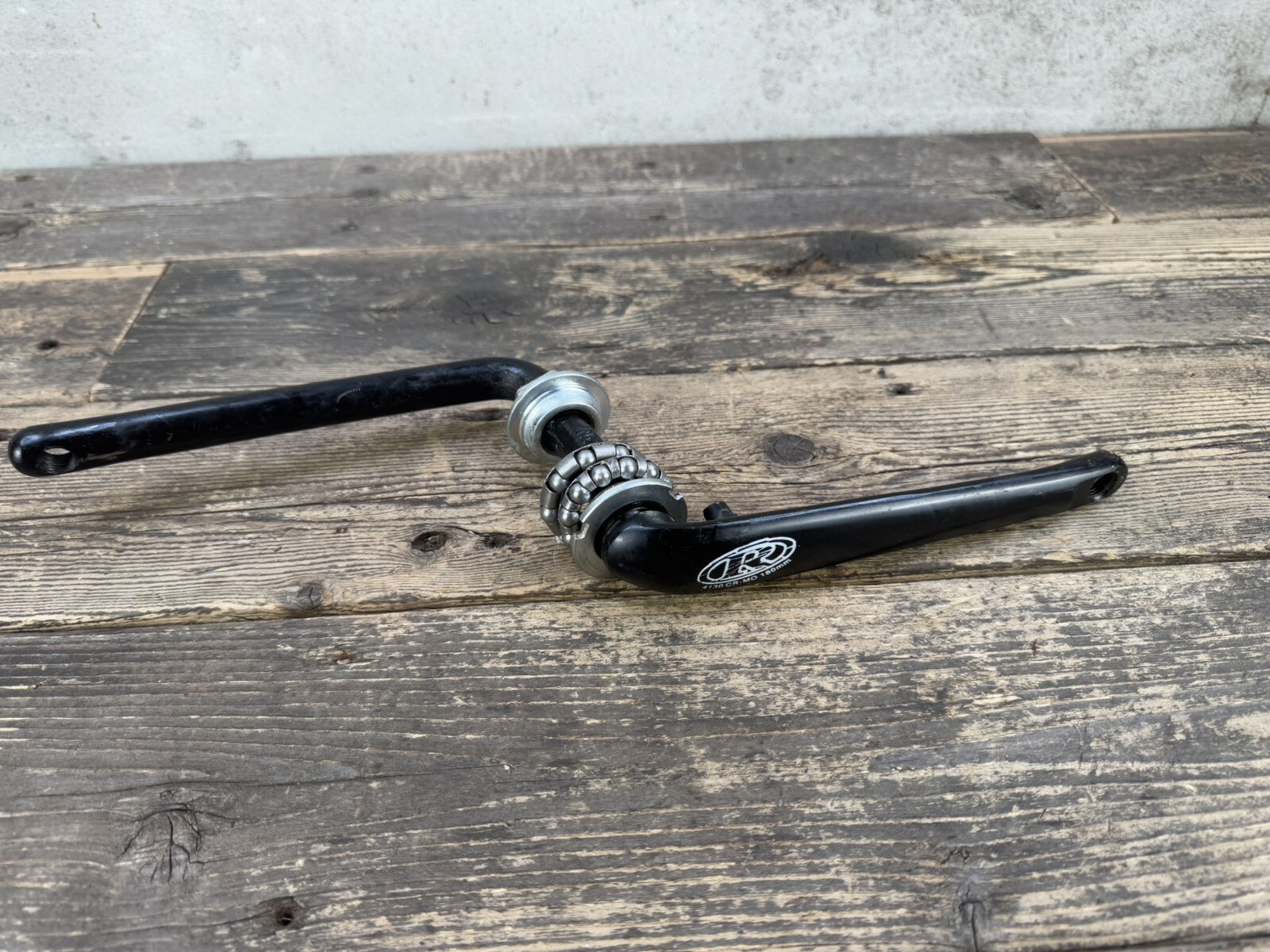 Bmx Crank And Bottom Bracket 4130 Cromo Black 180