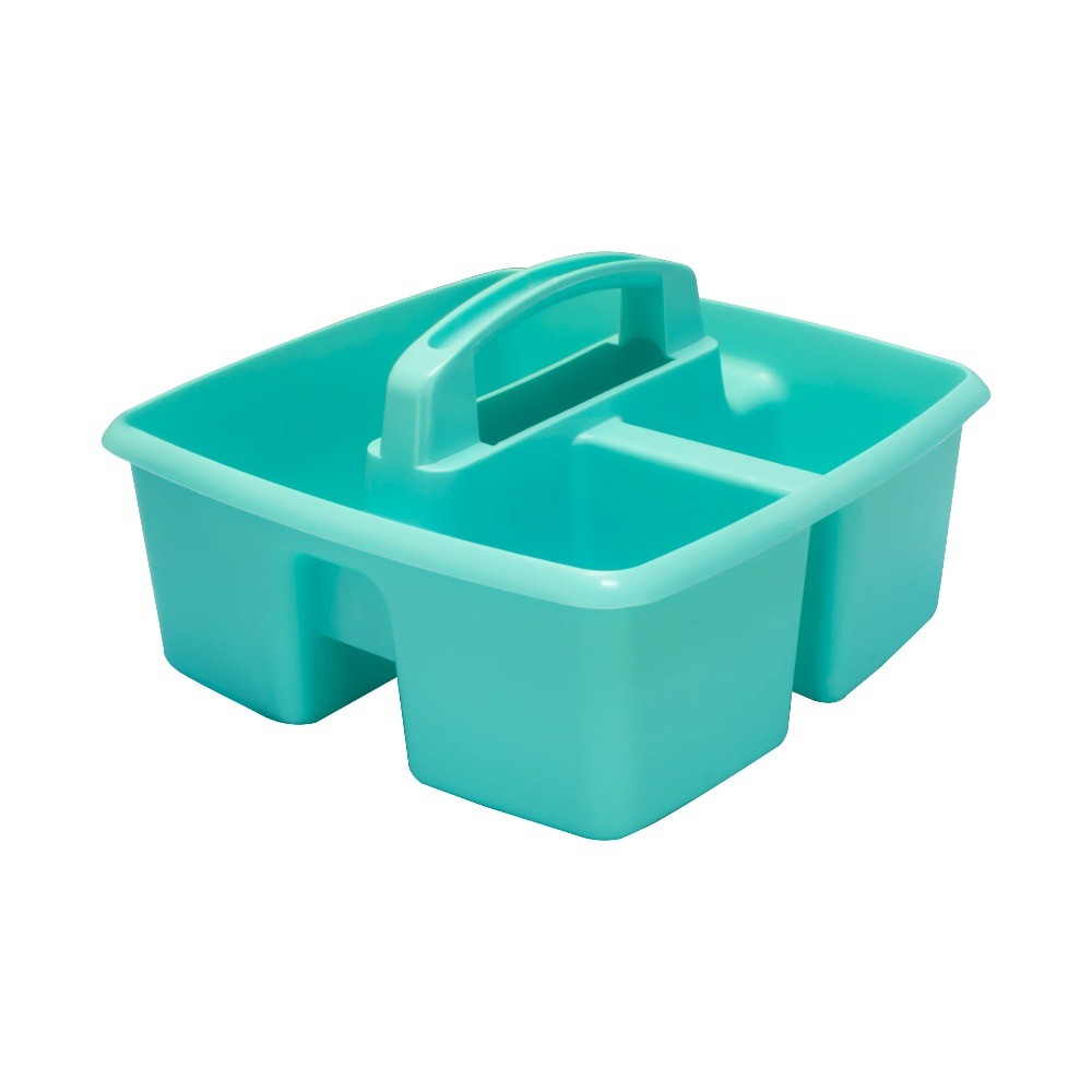 Storex Plastic Desktop Organizer Caddy with Handle, Assorted, Set of 5