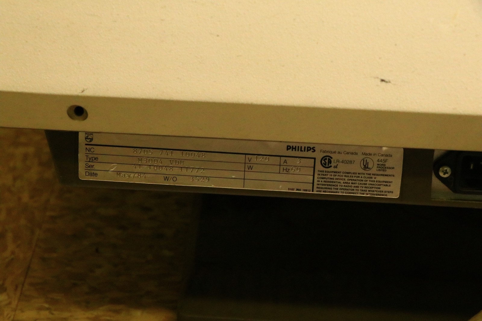 Philips 3000 Computer System Type M3004 VDU Dual Drives as-is Powers On