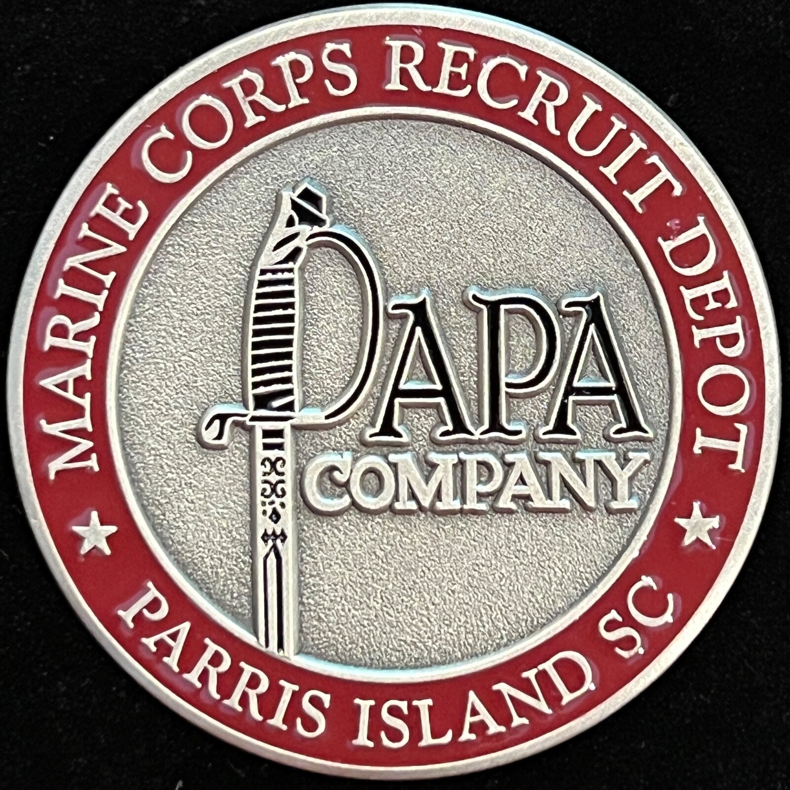Papa Company Fourth Recruit Training Battalion Parris Island Challenge Coin