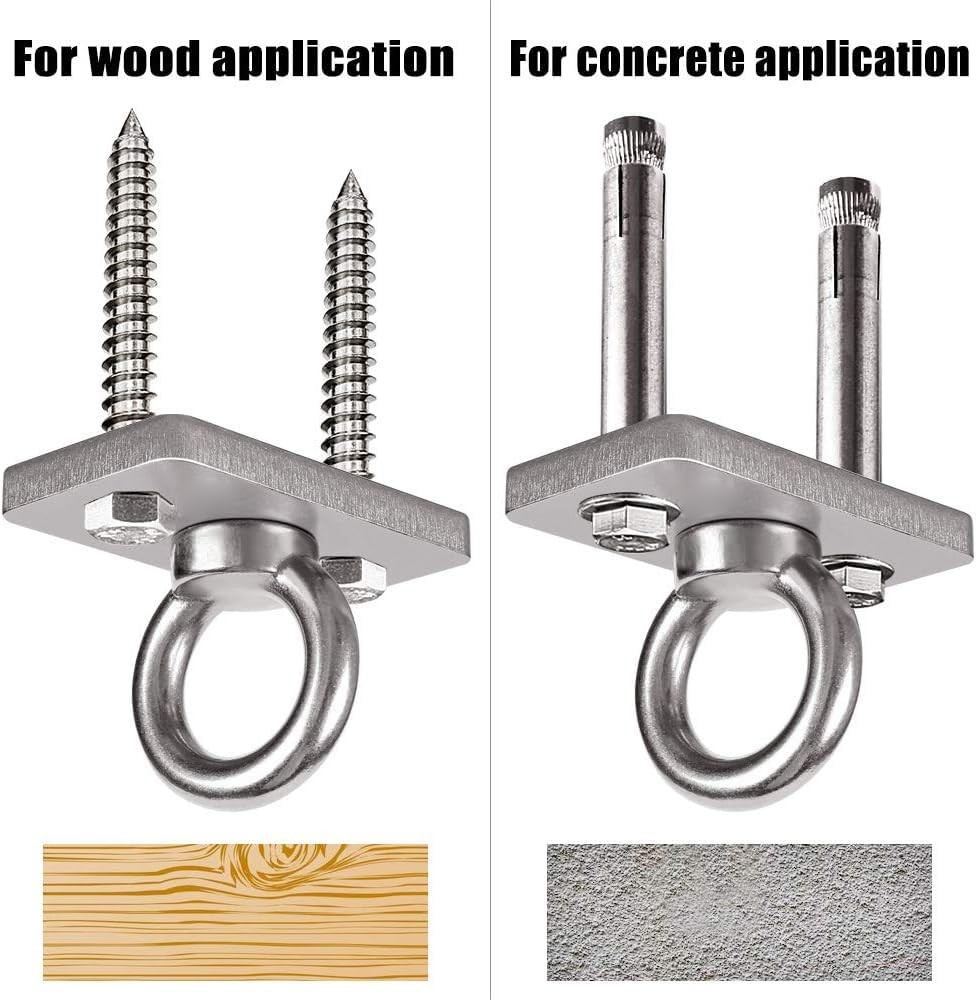 2 Pack Wall Ceiling Mount Bracket for Suspension Strap, Battle Rope Anchor Ce...