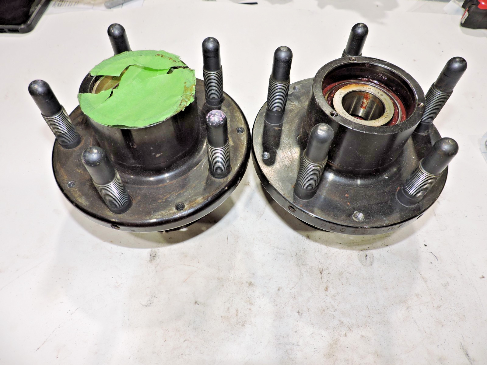 Speedway Eng. Grand National front 5x5 hubs w/ bearings, seals, studs, NASCAR
