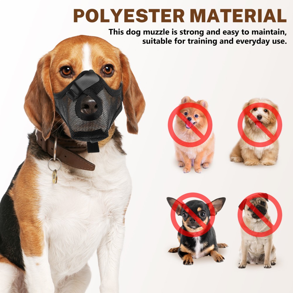 Short Snout Dog Muzzle Breathable Muzzles Adjustable for Grooming