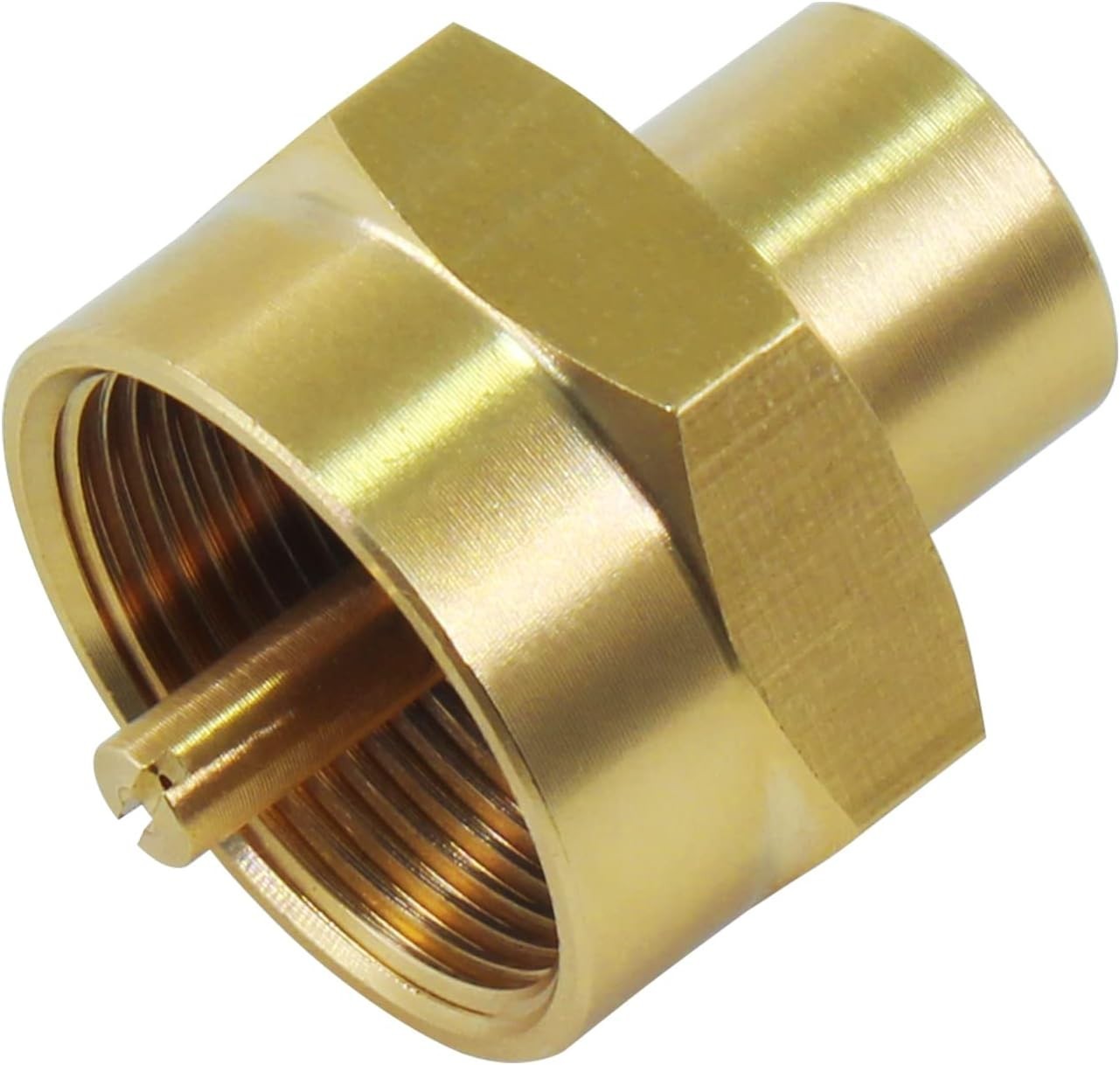 1Lb Brass Propane Refill Adapter with 1/4" NPT Female Thread