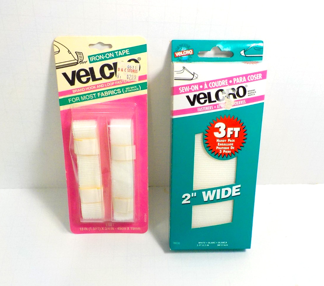 Hook  And Loop Tape VELCRO Brand New White Iron On  And Sew On  2 Packages