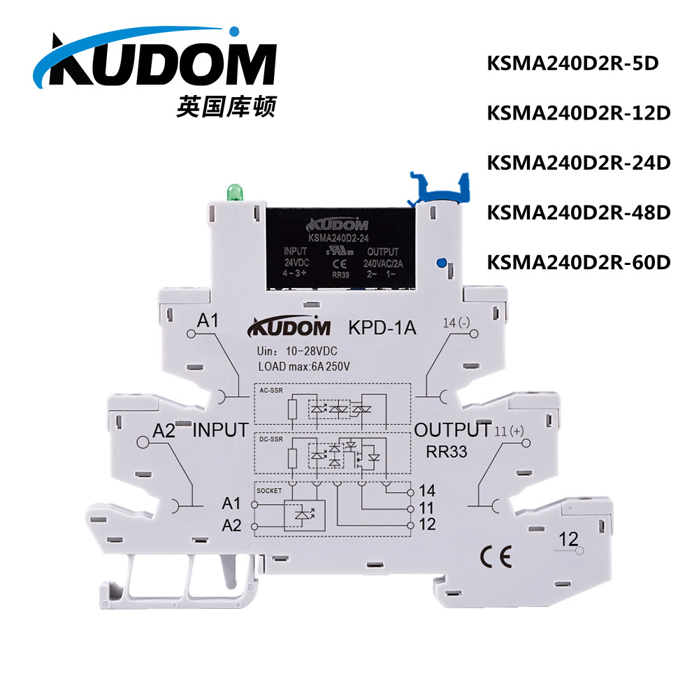 KUDOM KSMA240D2R-12D KSMA240D2R-24D 5V 12V 48V 60V solid-state relay