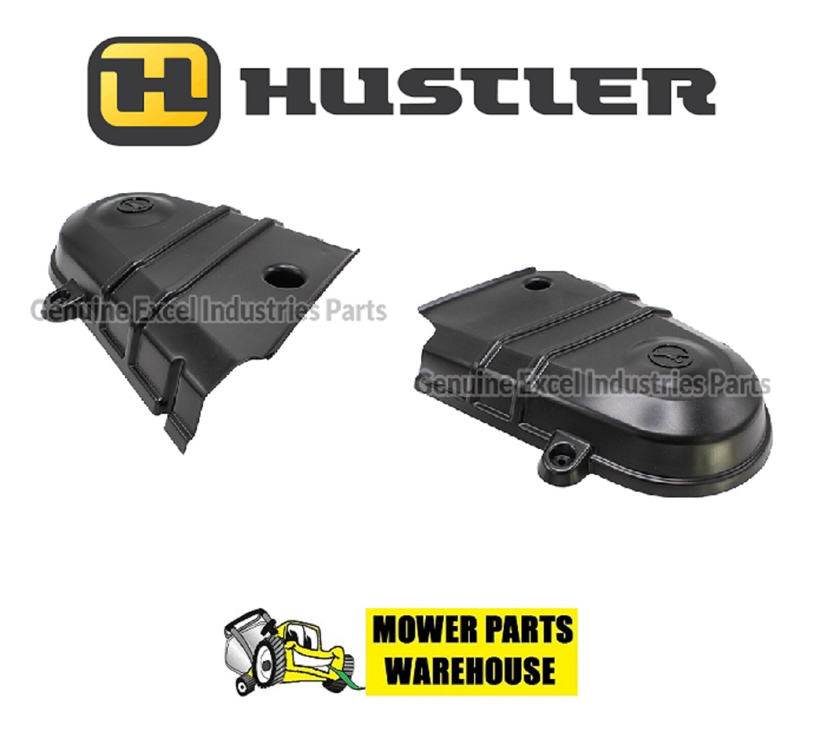 GENUINE OEM HUSTLER MOWER 604722 RIGHT & 604723 LEFT DECK COVER BELT GUARD