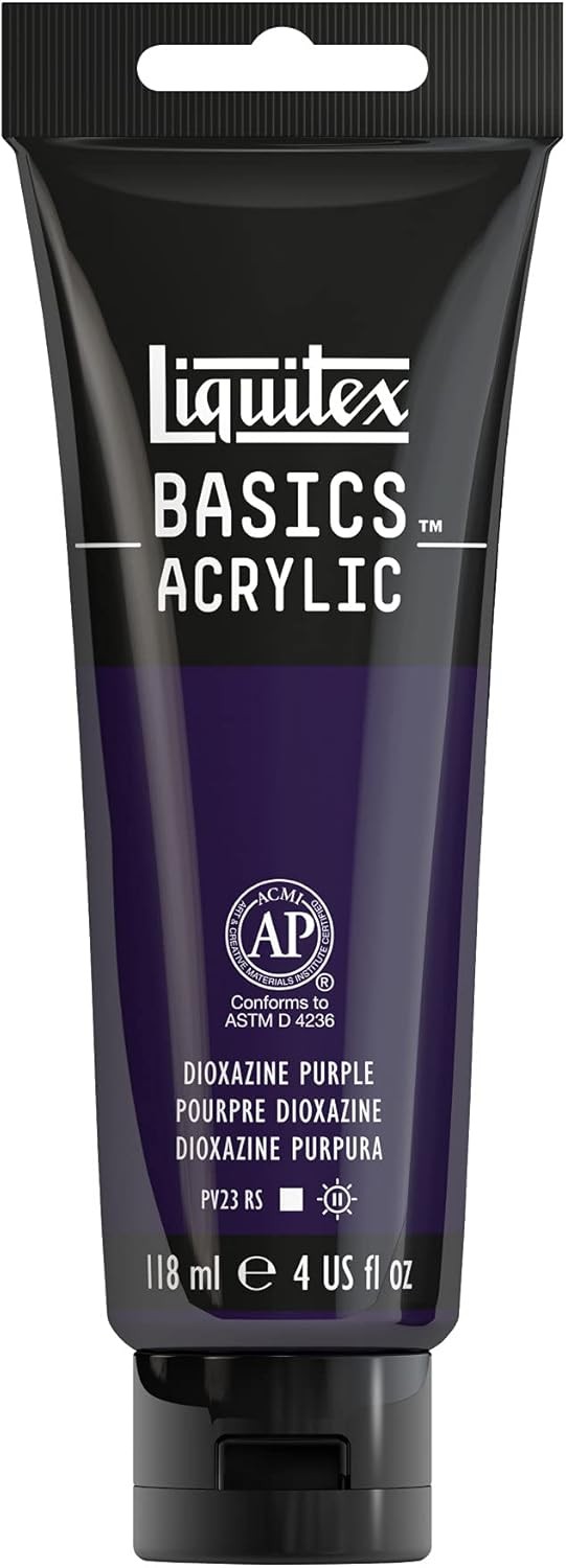 Liquitex BASICS Acrylic Paint, 118ml 4 Fl Oz (Pack of 1), Dioxazine Purple