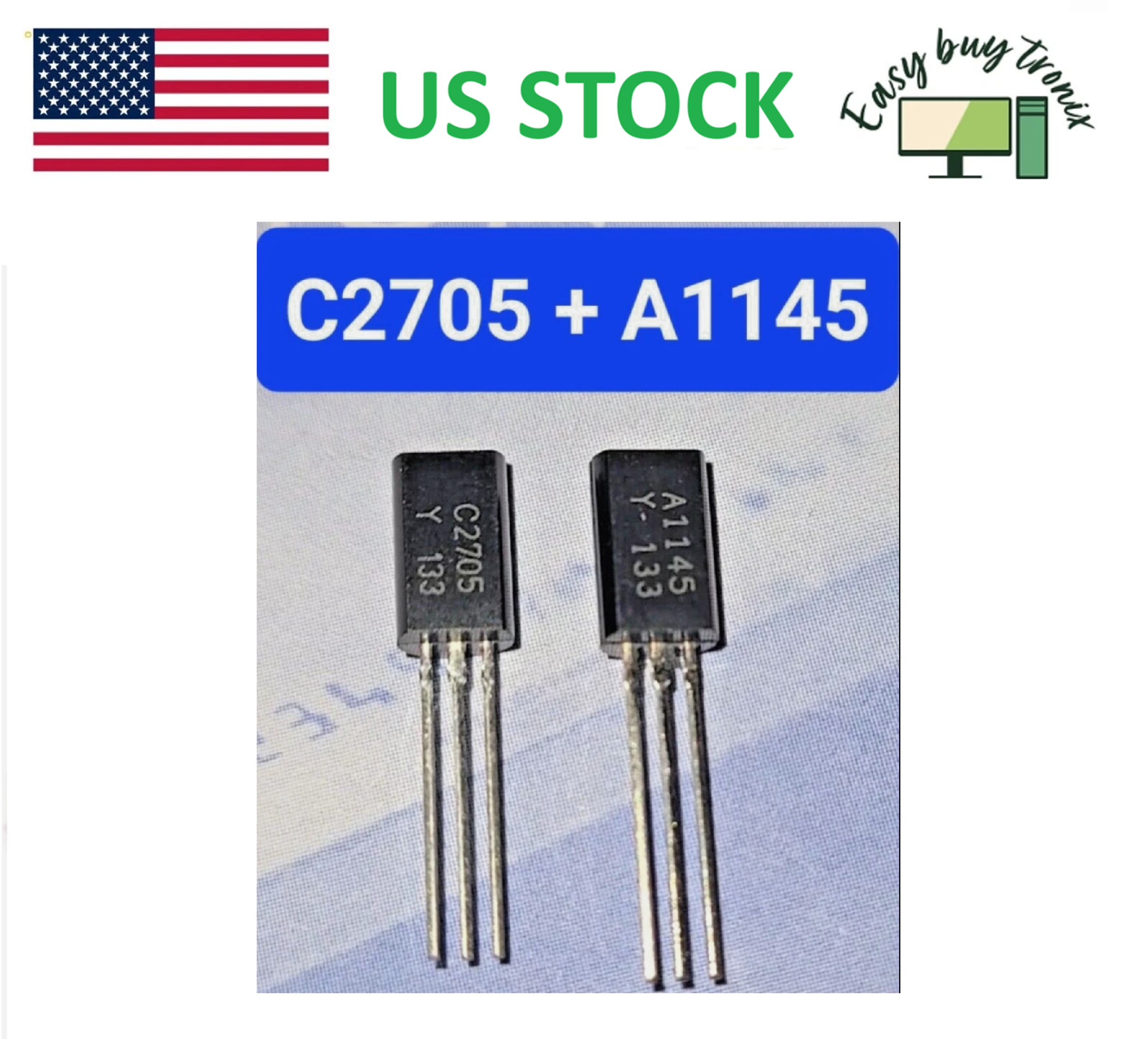 [WITH TRACKING] 10PCS (5pairs) 2SA1145 & 2SC2705 A1145 C2705 Audio Transistors
