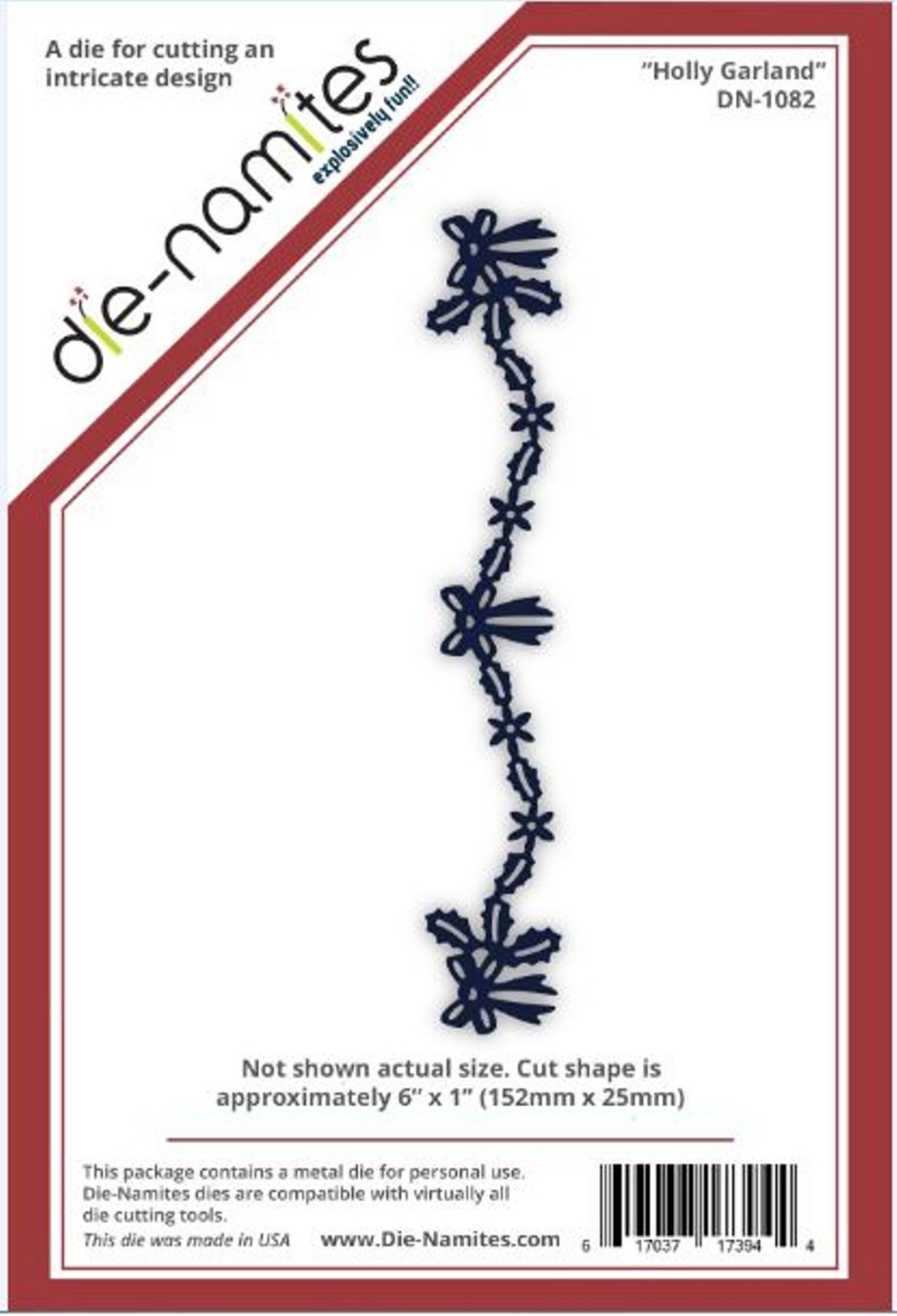 NEW - Die-Namites Die Intricate Design ~  Holly Garland DN-1082
