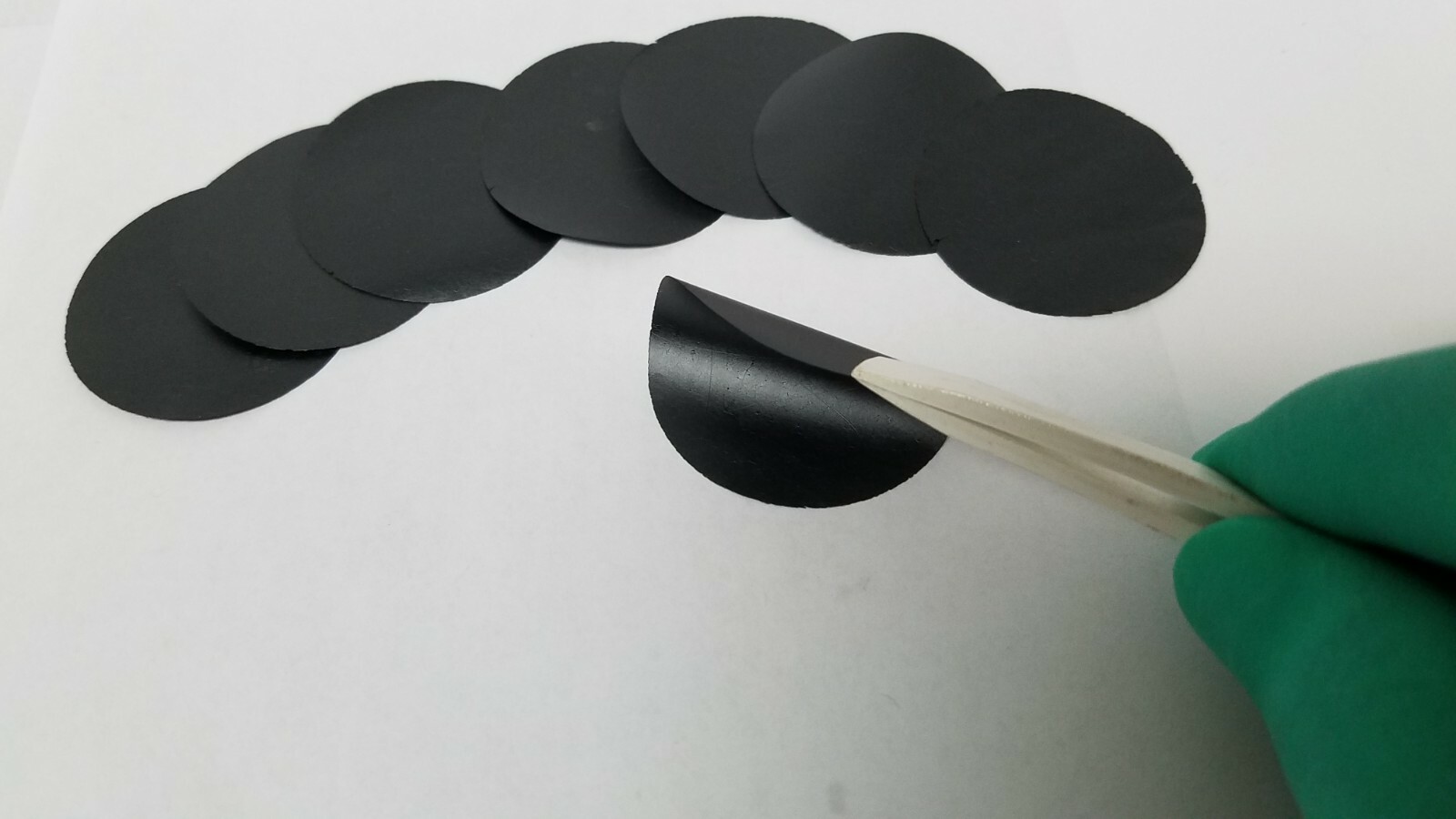 8 PIECES of Single-Layer Graphene Oxide Film/Paper/Membrane, Diameter ~ 38 mm