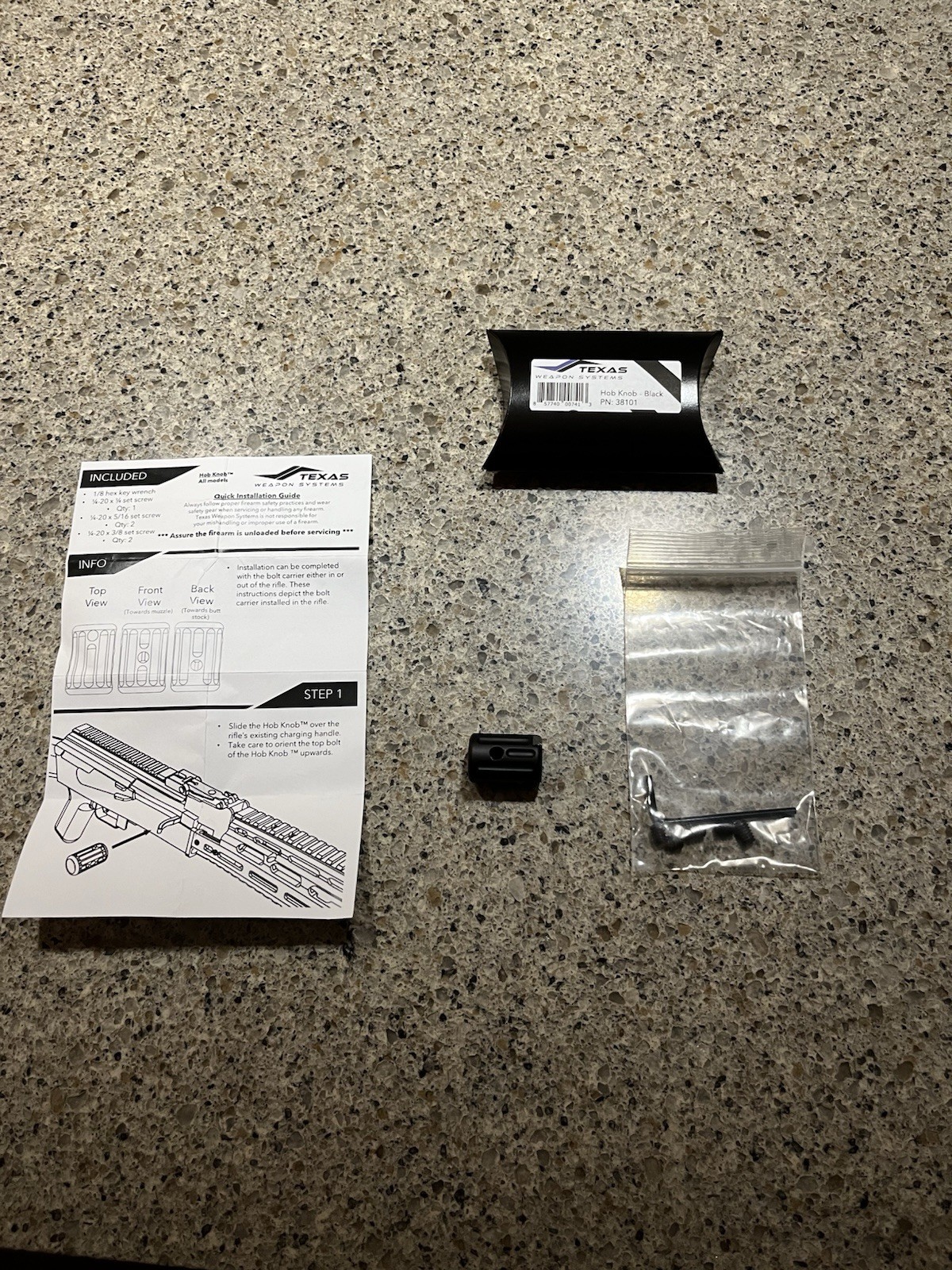 Texas Weapons Systems Hob Knob Black Full Kit