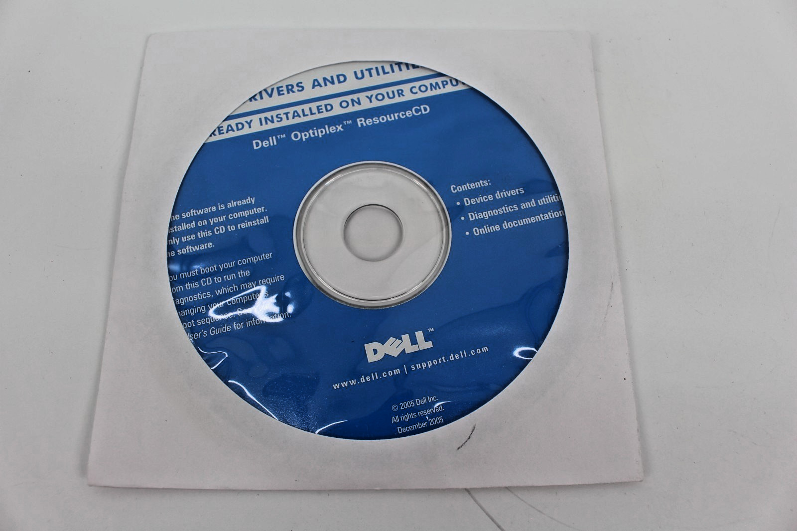 Dell Optiplex Resource CD Optiplex GX60 GX270/270N 170L GX280 SX280, 98/XP/NT/2K