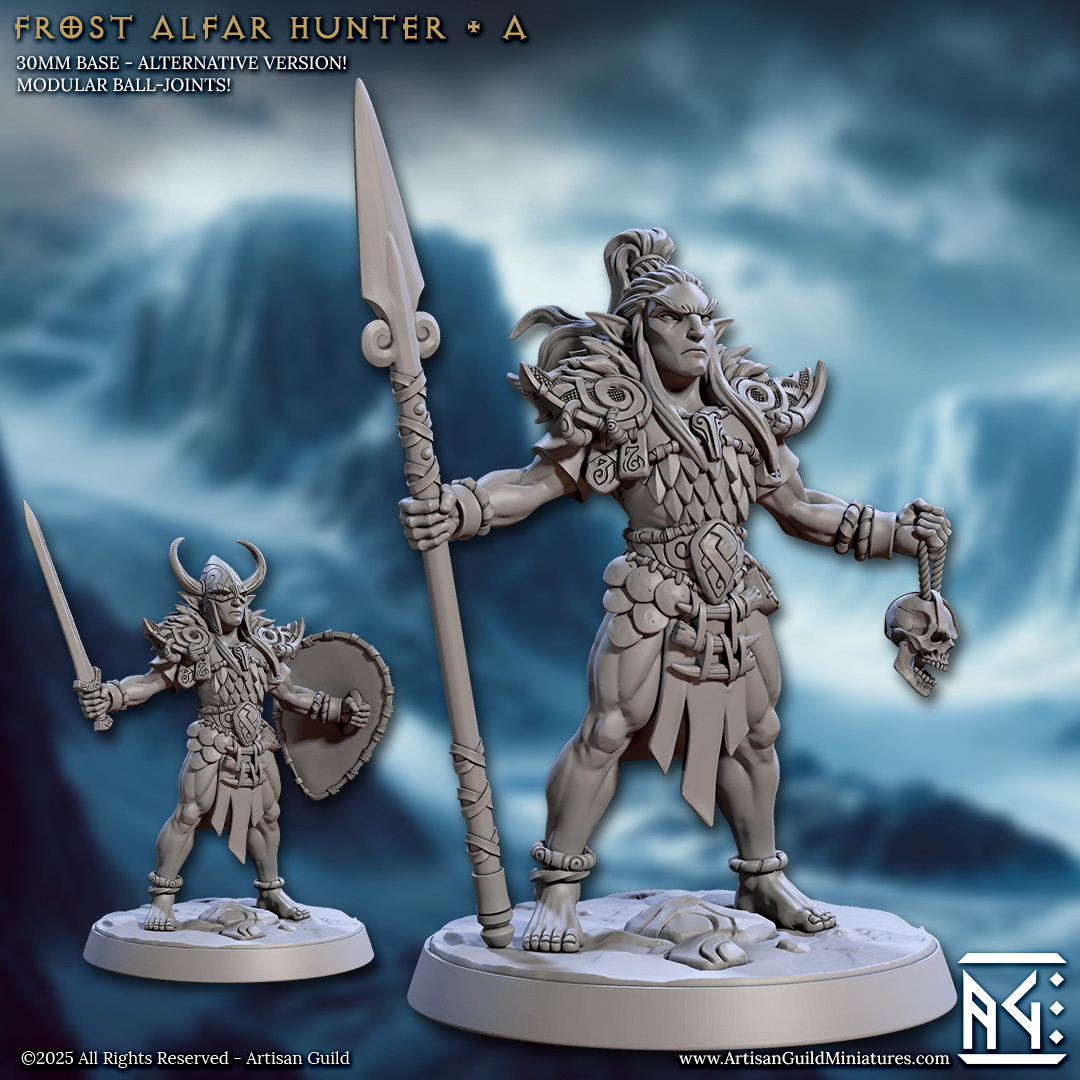 Frost Alfar Hunters - Northern Spearman - Artisan Guild - Dungeons and Dragons