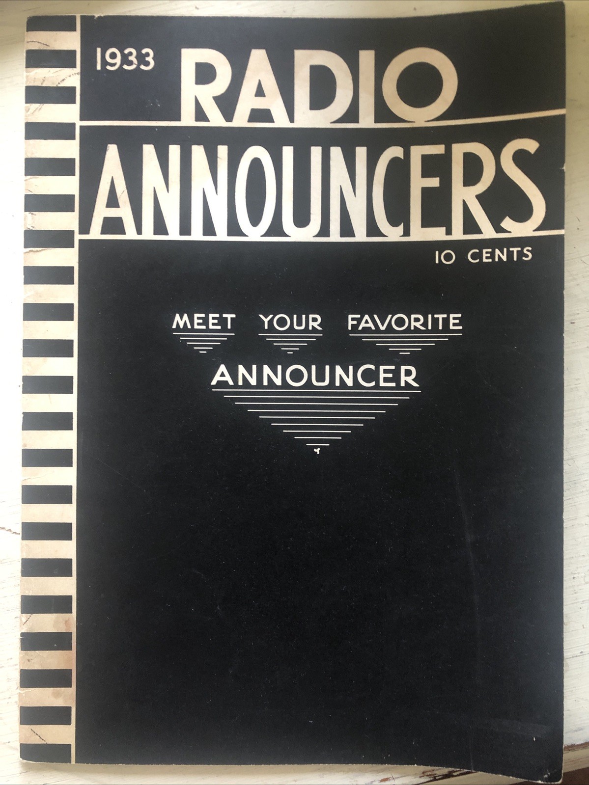 1933 Radio Announcers Booklet Meet Your Favorite Announcer C DeWitt White