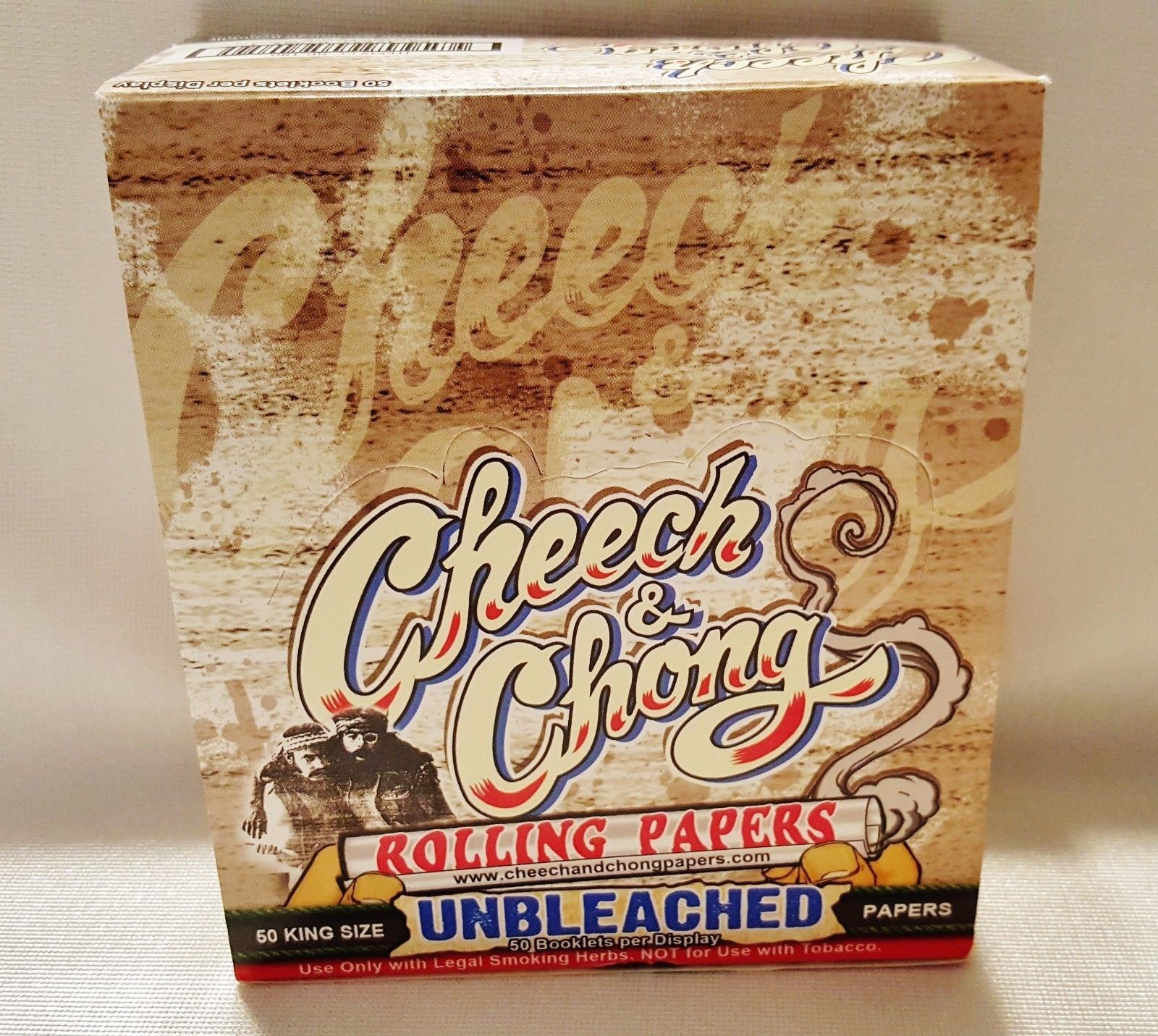 1 Box High Quality Cheech & Chong Unbleached King Size Papers
