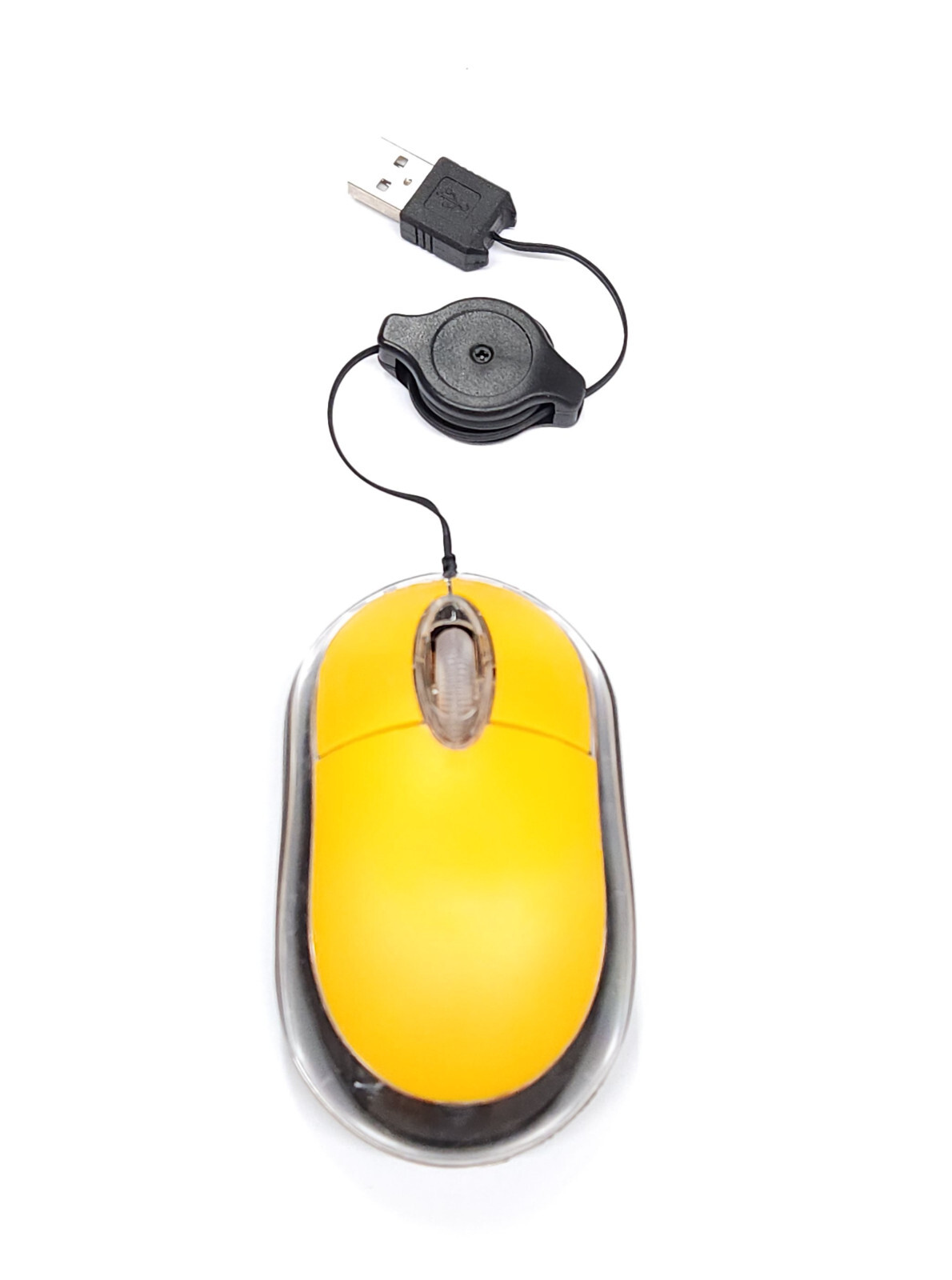New Ultra Compact Retractable Cable USB Optical Mouse with Blue Led For CCTV DVR