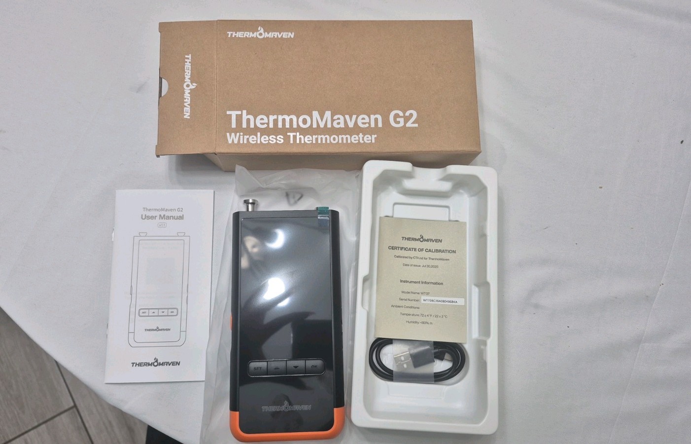 ThermoMaven Smart Bluetooth Wireless Meat Thermometer: Standalone Base, WiFi Unl