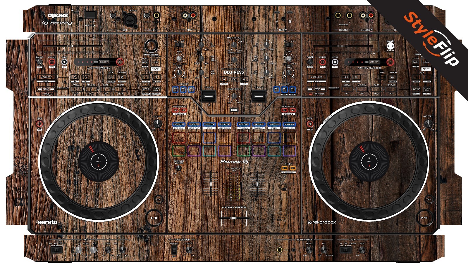Pioneer DDJ-REV5 Skin | Wood #3 | Protective Decal | StyleFlip Skins