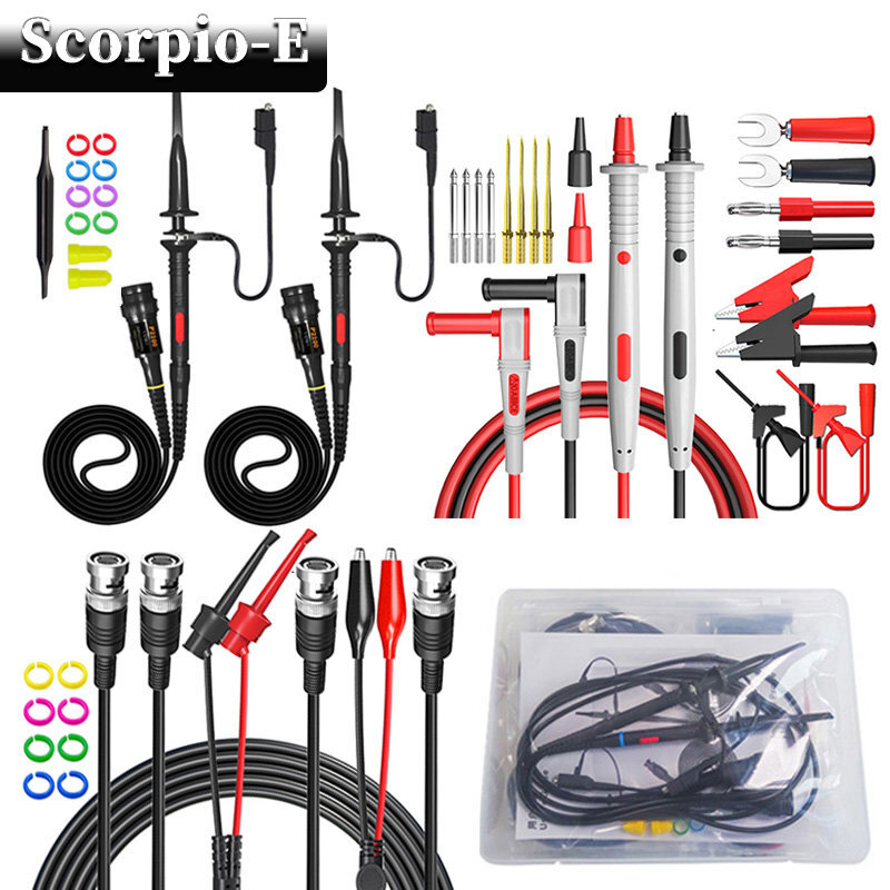 Multimeter Test Leads Kit BNC Test Lead Cable Wire 100Mhz Oscilloscope Probe Set