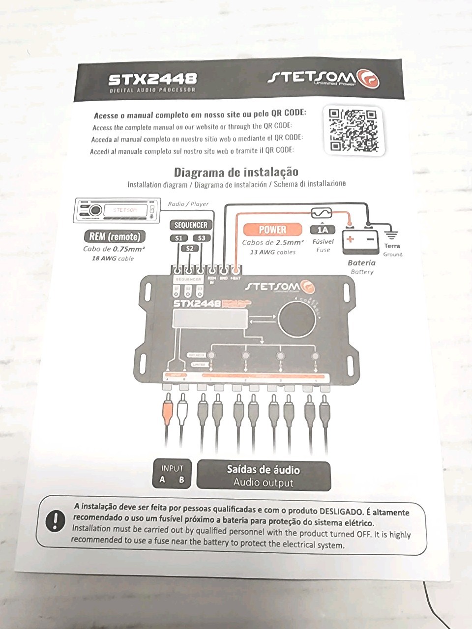 Stetsom STX2448 DSP Crossover and Equalizer 4 Channel Full Digital Signal Proces