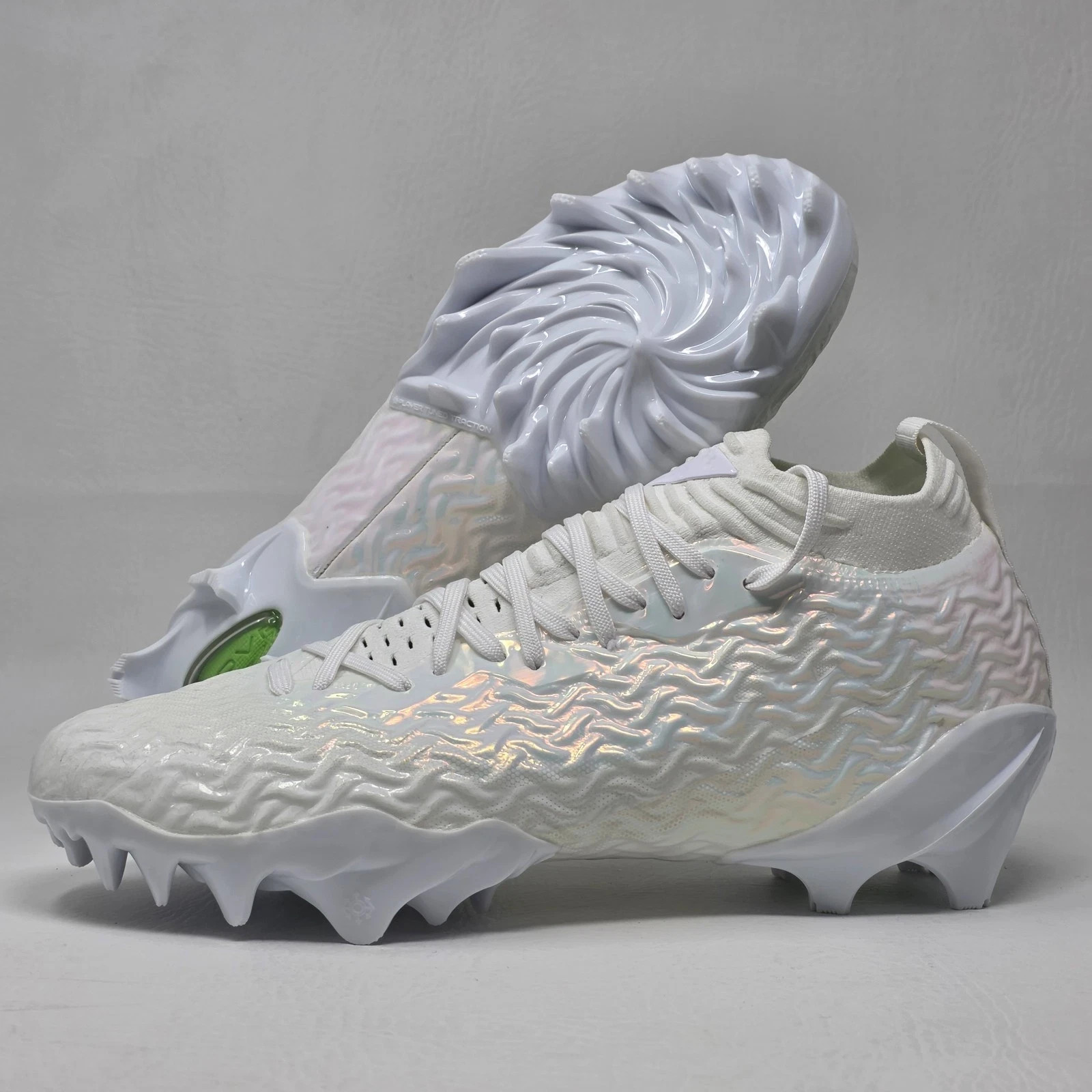 Under Armour Spotlight Pro Men White Iridescent Clone Football 3028200-100