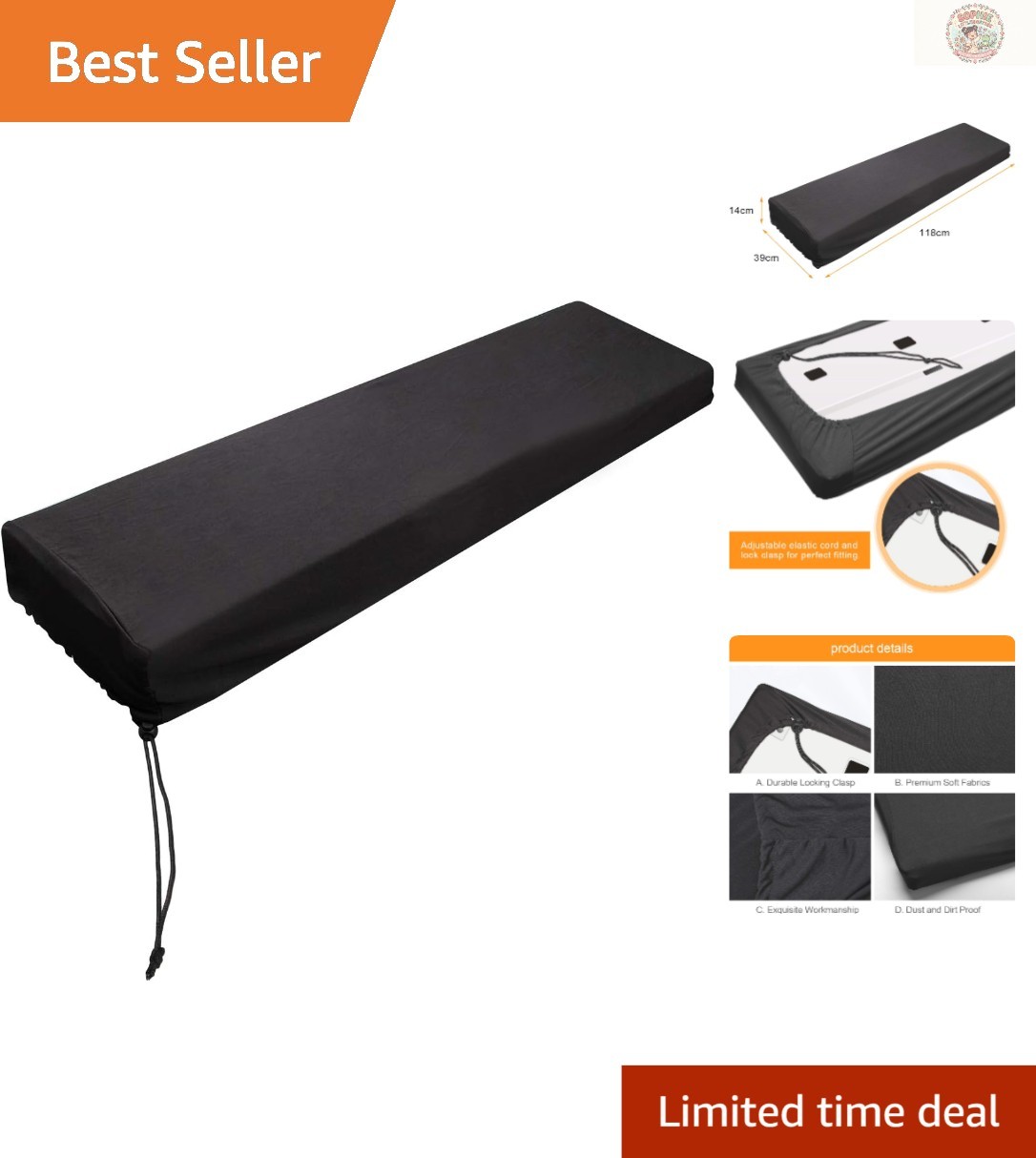 Superior Quality Elastic Keyboard Dust Cover for 61/76/88 Keys - Washable Fabric